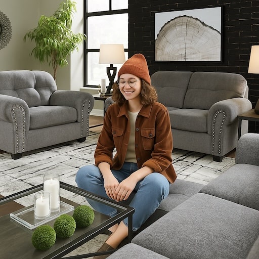 Benchcraft designer-curated living room furniture collection on display