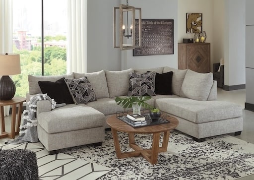 Benchcraft 3-piece modular living room sectional sofa in performance fabric